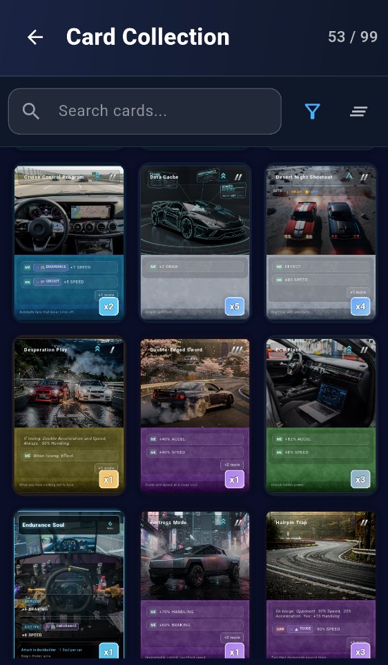 Car collection / garage view